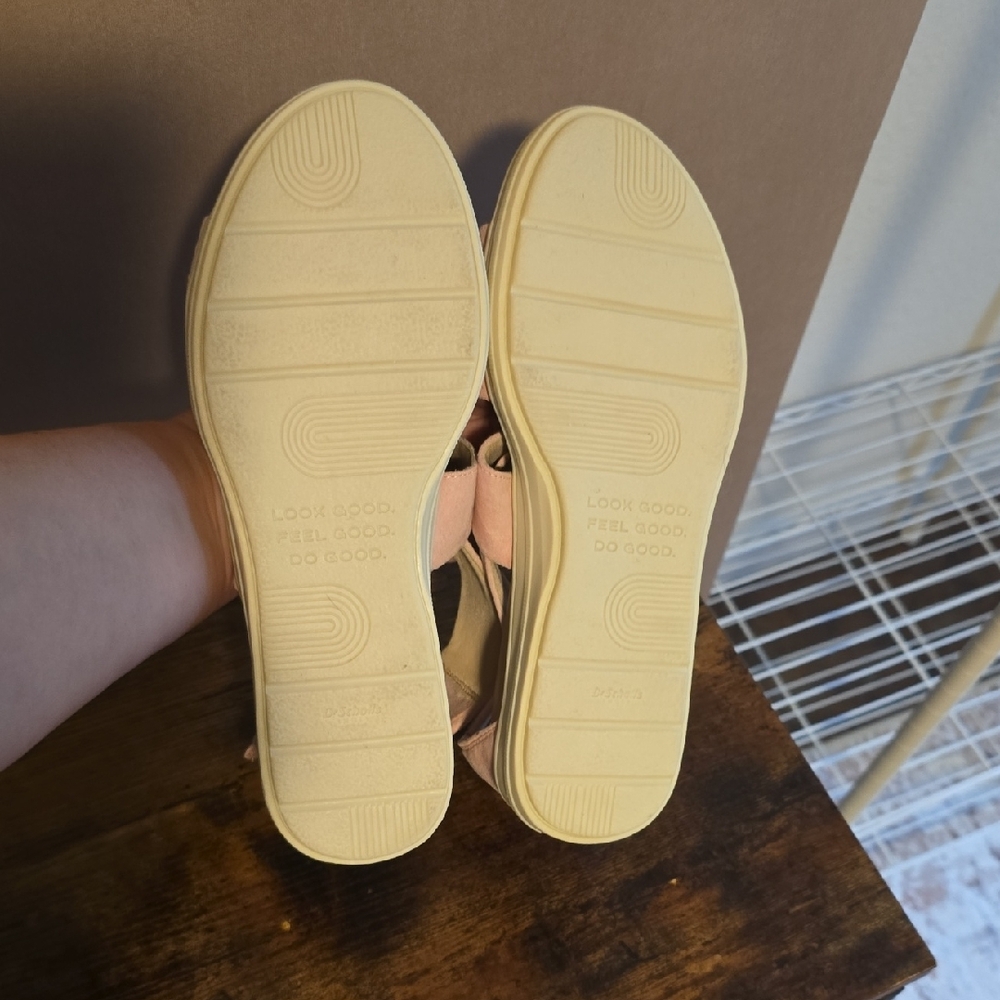 Dr. Scholl's Pink Wedge Sandals - Picture 2 of 7